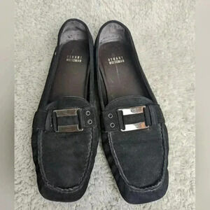STUART  WEITZMAN Loaffer women size 8.5 suede black color